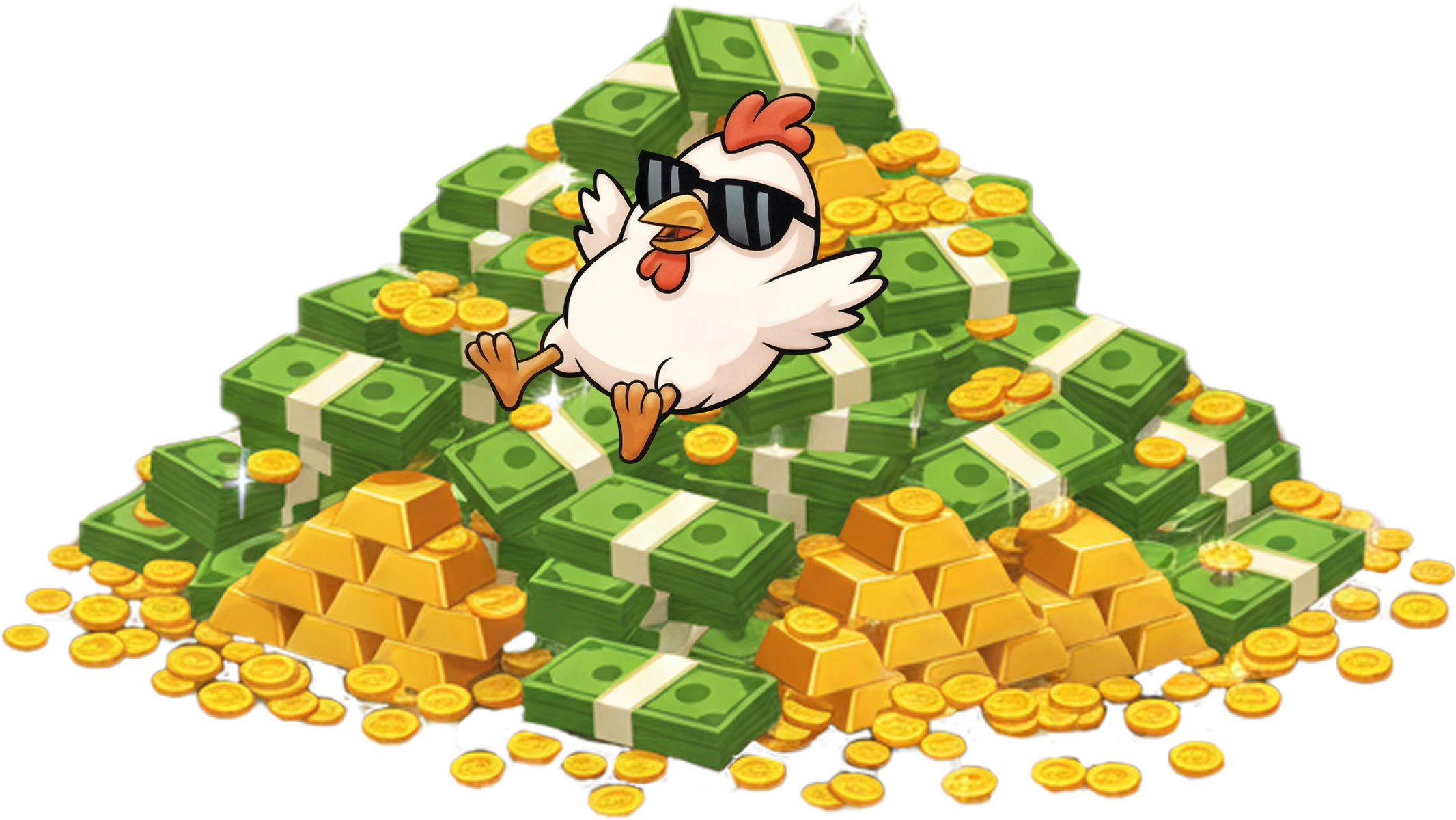 Chicken subway money.
